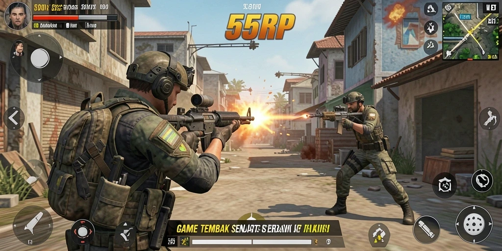Tampilan antarmuka permainan 55RP yang menarik dan dinamis.
