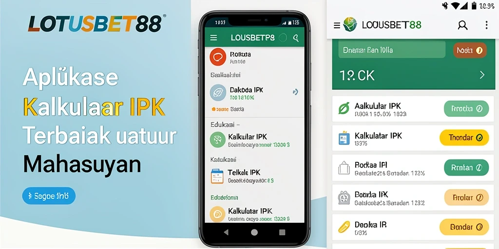 Tampilan antarmuka aplikasi LOTUSBET88 saat menghitung IPK.