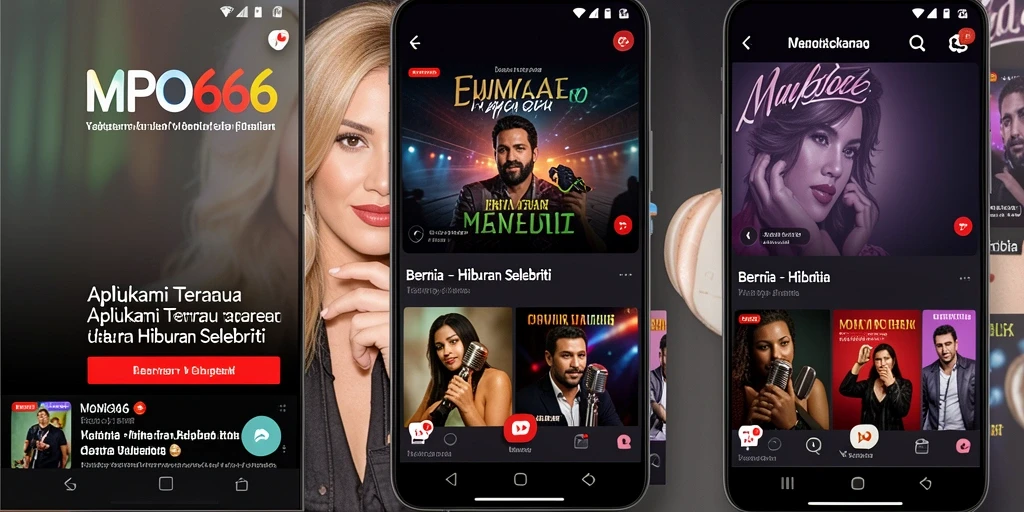 Screenshot antarmuka aplikasi MPO666 yang menampilkan berita selebriti terbaru.
