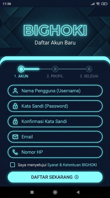Cara mudah buat akun baru bighoki untuk pengguna Android